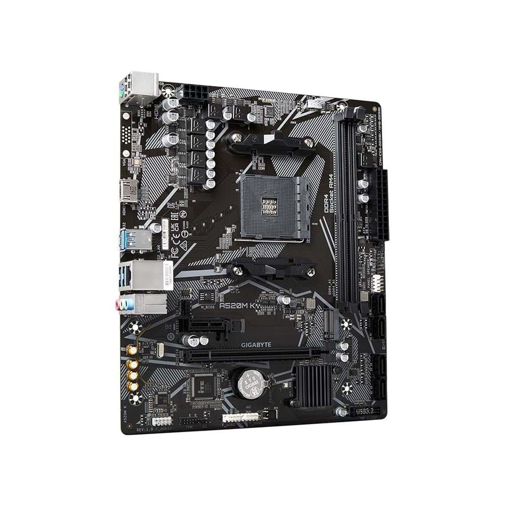 Gigabyte A520M-K-V2 AMD AM4 DDR4 Micro ATX Anakart