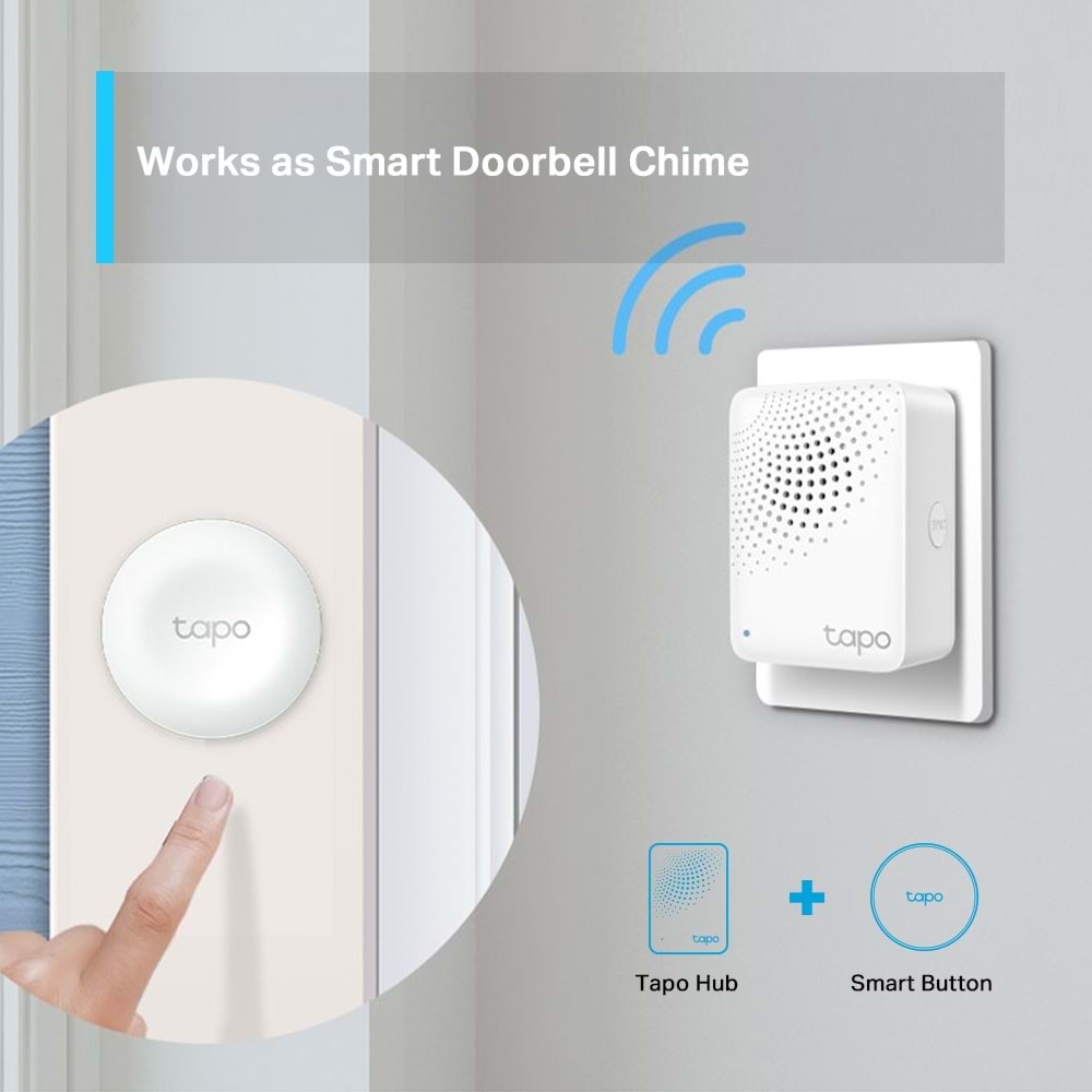 TP-Link Akıllı Zil Sesleri, Alarm ve Zil ile TP-Link Tapo H100 Smart Hub Wifi