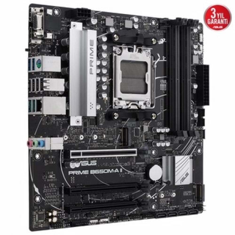 Asus Prime B650M-A II DDR5 6400MHZ 1XVGA 1XHDMI 1XDP 2XM.2 USM 3.2 MATX AM5 Anakart