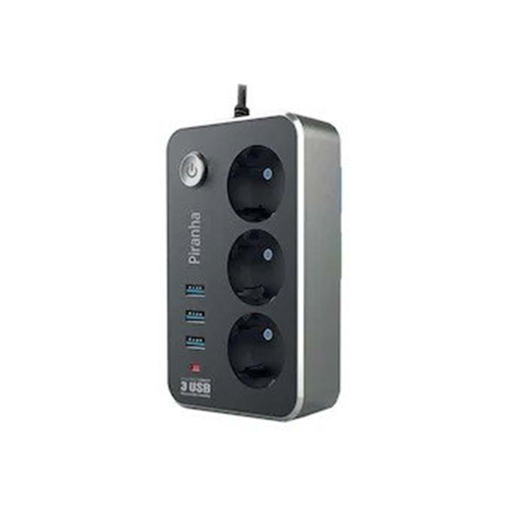 Winnboss 3X USB Termal Akım Korumalı Priz