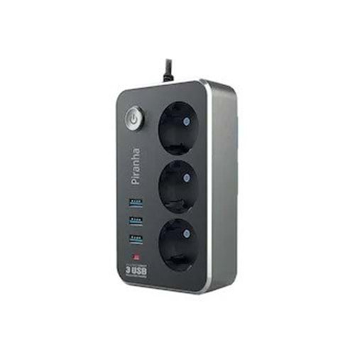 Winnboss 3X USB Termal Akım Korumalı Priz