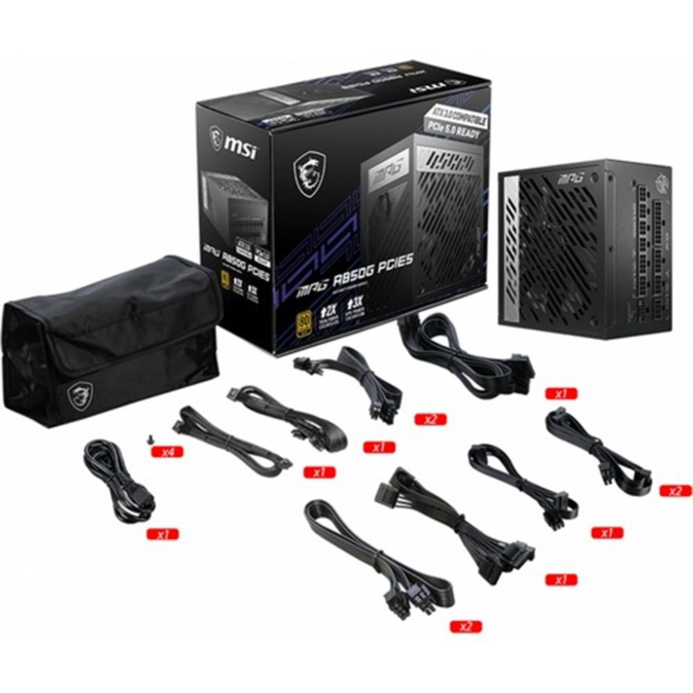 Msi Mpg A850G Pcies 850W 80+ Power Supply