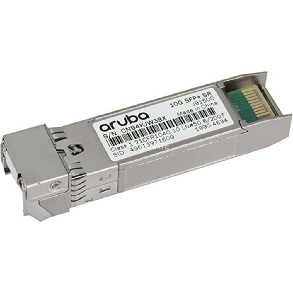 HPE Aruba J9150D IOG SFP-LC SR 300M MMF SFP Modülü