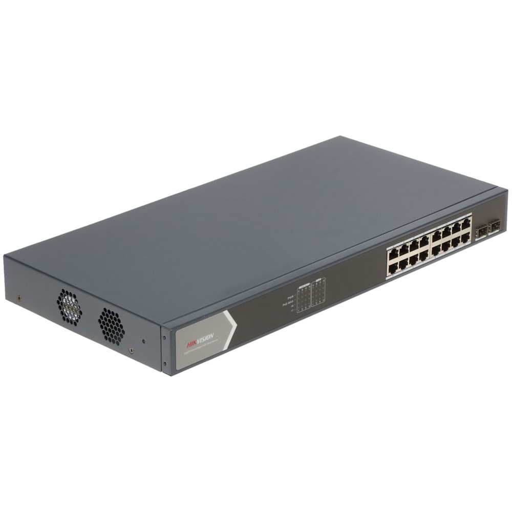 Hikvision DS-3E0518P-E/M 16 Port PoE (125W) Gigabit + 2xSFP Switch