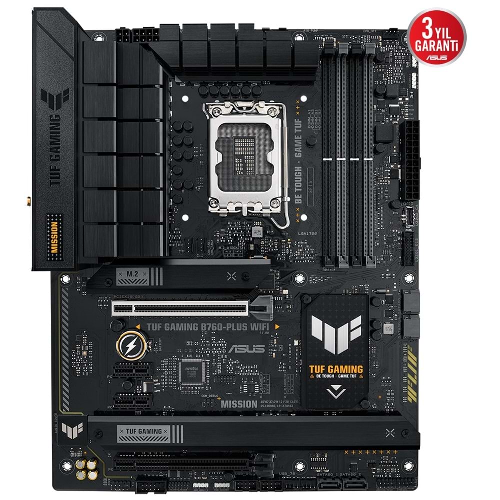 Asus Tuf Gaming B760-PLUS WIFI B760 DDR5 M.2 USB3.2 DP/HDMI PCI 5.0 1700p Anakart
