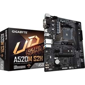 Gigabyte A520M-S2H AM4 DDR4 5000Mhz DVI/HDMI Anakart