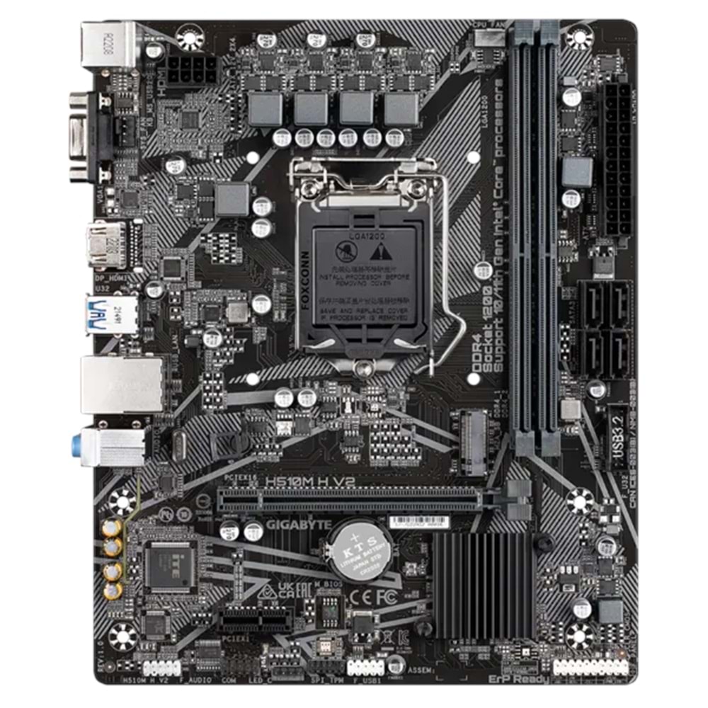 Gigabyte H510M-H-V2 H470 Lga1200 DDR4 3200Mhz VGA/HDMI Anakart