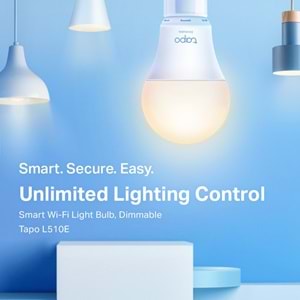 Tp-Link TAPO-L510E-2P Tapo Smart Wi-Fi Light Bulb Dimmable 2-Pack
