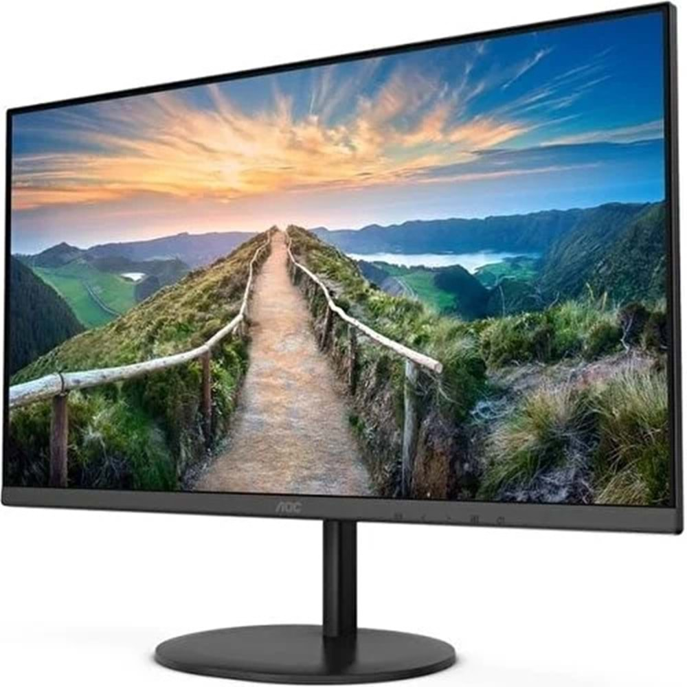 Aoc Q27V4EA 1Ms 100Hz 1XHDMI 1XDP USB 3.2 2560C1440 Hoparlör Çerçevesiz Flicker-Free Vesa Siyah 27