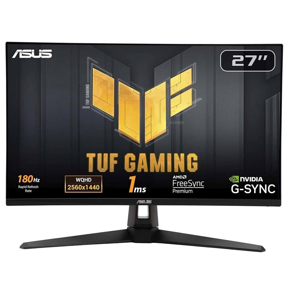 Asus Tuf Gaming VG27AQ3A Ips 1Ms 180Hz 2XHDMI 1XDP Qhd 2560X1440 Hoparlör Freesync Flicker-Free Pivot Vesa Siyah 27