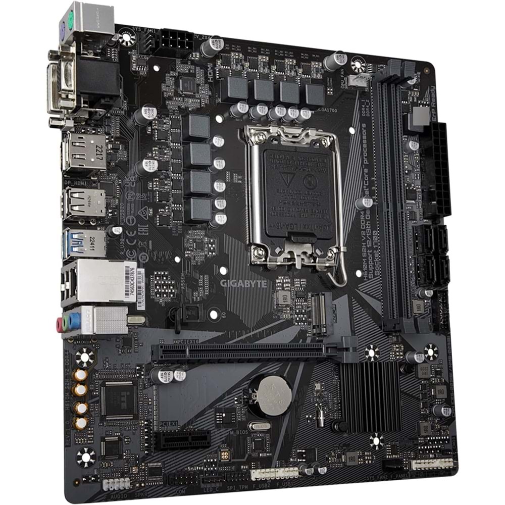 Gigabyte H610M-S2H-V2-DDR4 3200Mhz 1XVGA 1XHDMI 1XDP 1XDvi 1XM.2 USB 3.2 Matx 1700P Anakart
