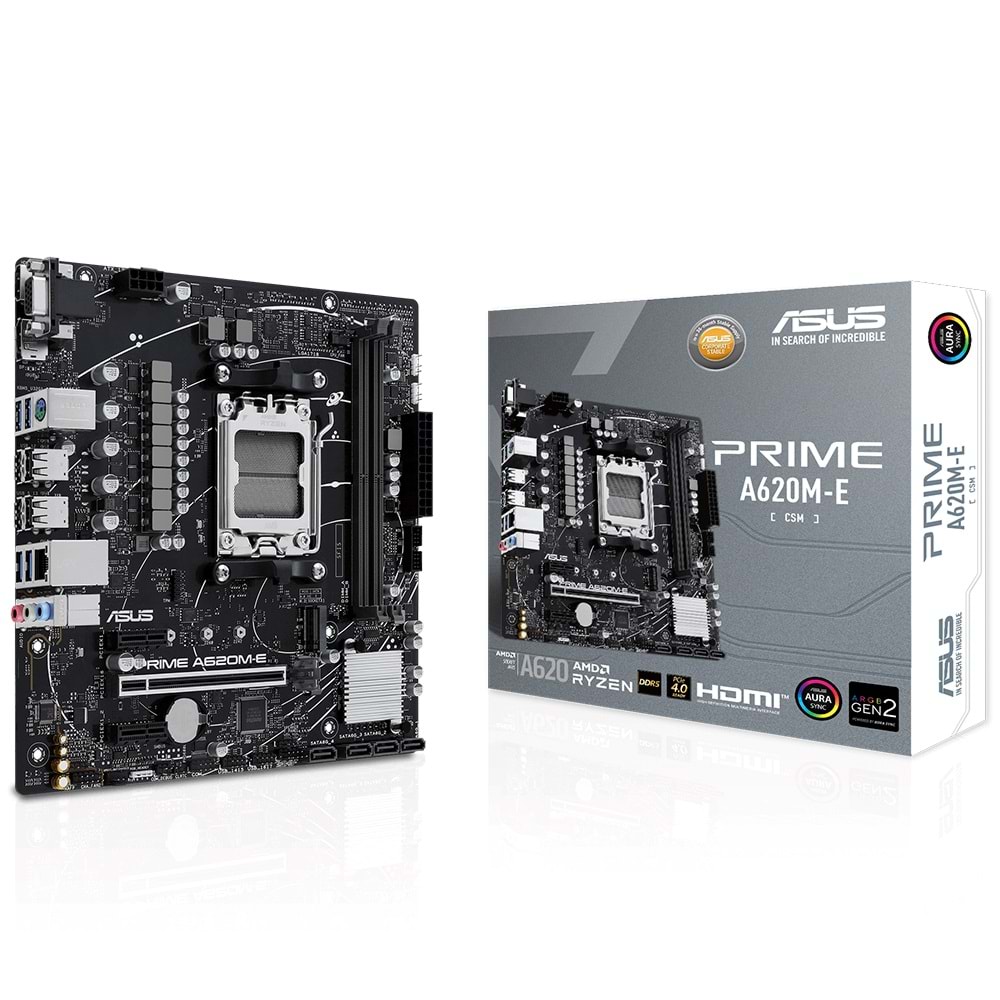Asus Prime A620M-E DDR5 1XVGA 1XHDMI 1XDP 1XM.2 USB 3.2 Am5 Matx