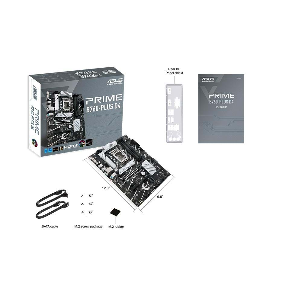 Asus Prime B760-PLUS B760 DDR5 M.2 USB3.2 DP/HDMI/VGA PCI 5.0 1700p Anakart