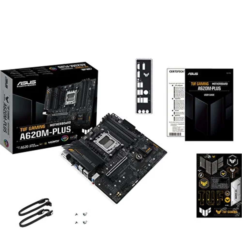 Asus Tuf Gaming A620M-PLUS AMD A620 DDR5 USB3.2 DP/HDMI PCI4.0 AM5 Anakart
