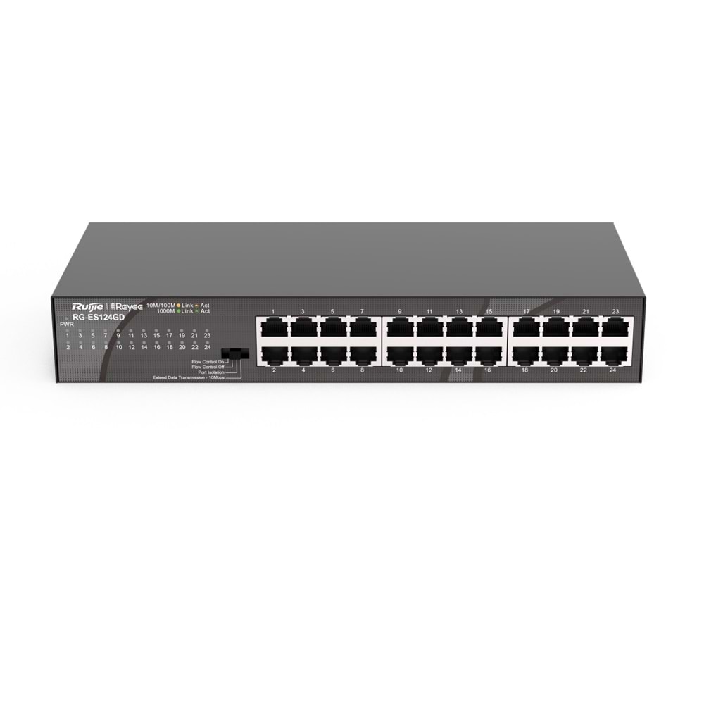 Ruijie RG-ES124GD 24 Port Gigabit Metal Kasa Switch