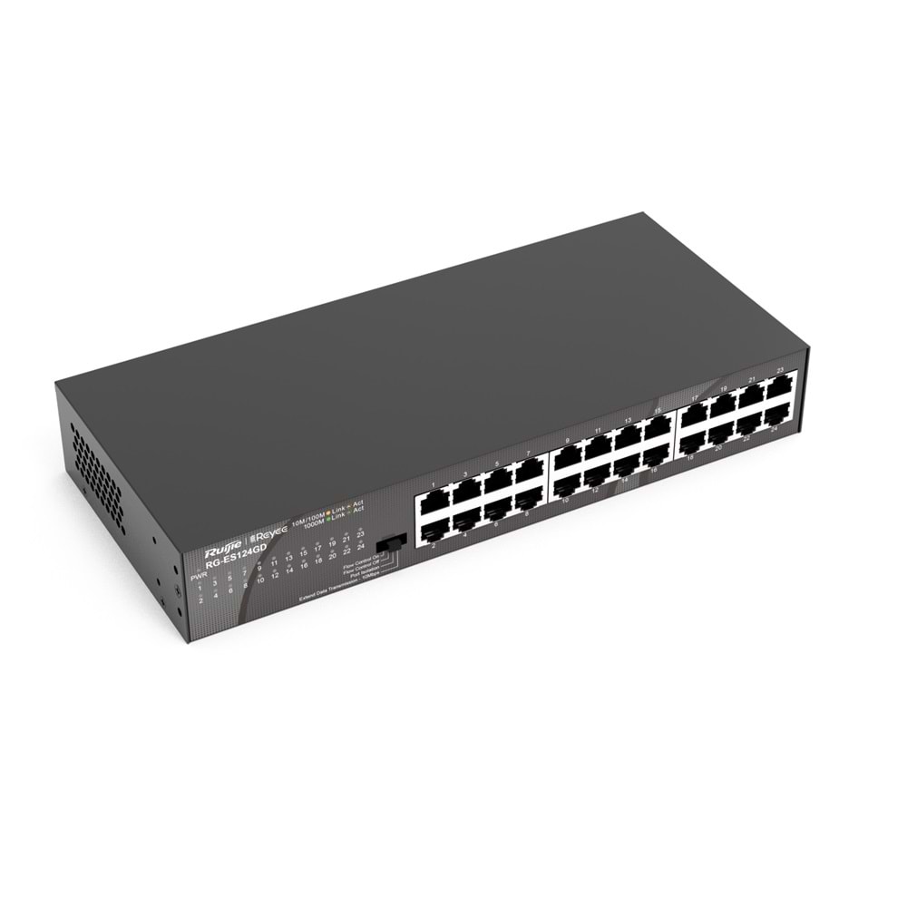 Ruijie RG-ES124GD 24 Port Gigabit Metal Kasa Switch