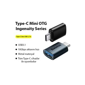 Baseus ZJJQ000001 Ingenuity Type-C To USB 3.1 Çevirici