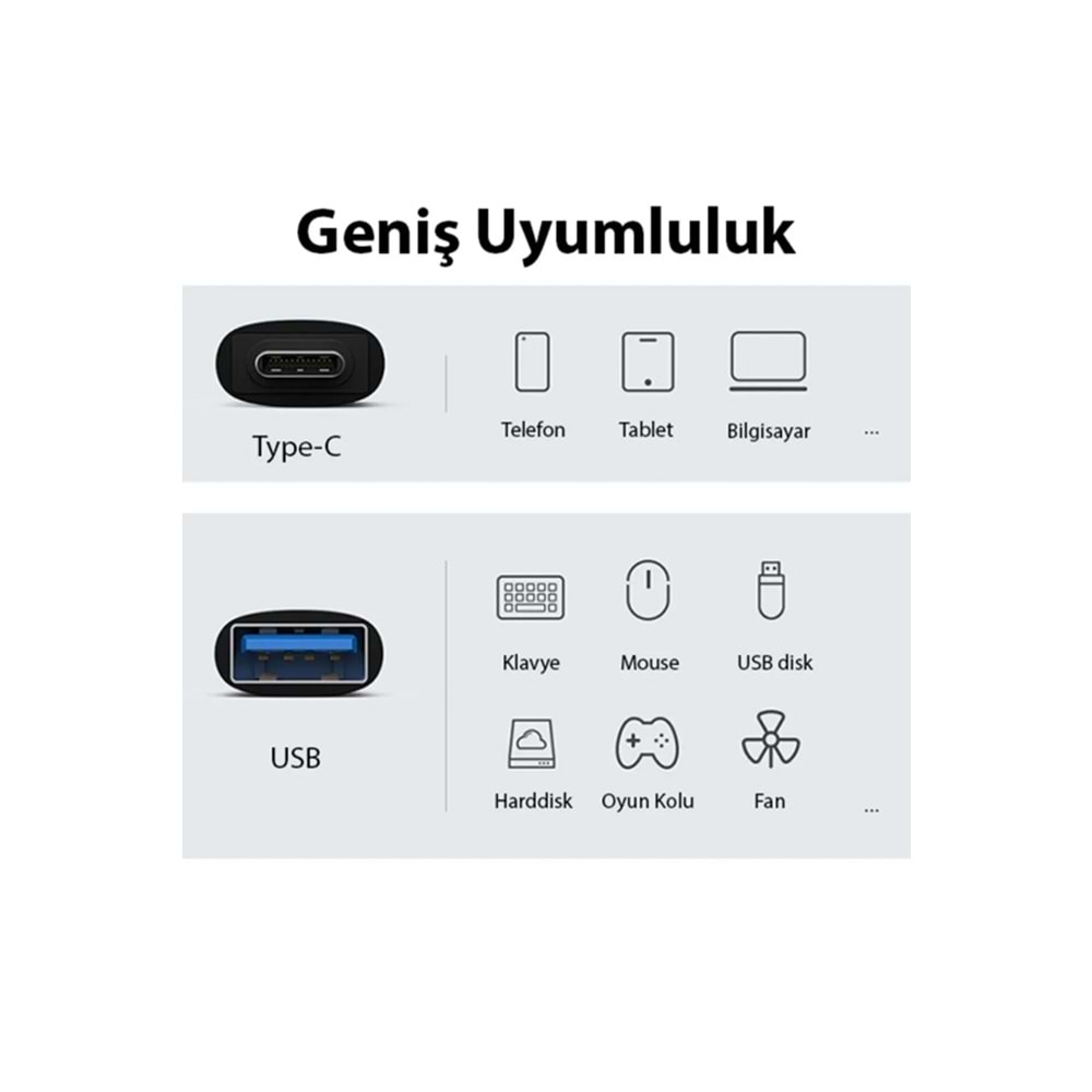 Baseus ZJJQ000001 Ingenuity Type-C To USB 3.1 Çevirici