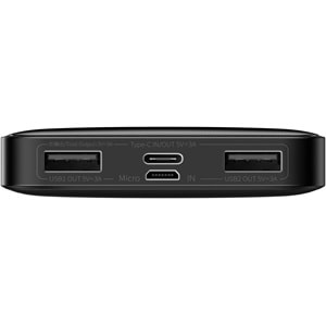 Baseus Bipow Overseas Edition PPBD050001 10.000Mah Digital Display 15W Siyah Powerbank