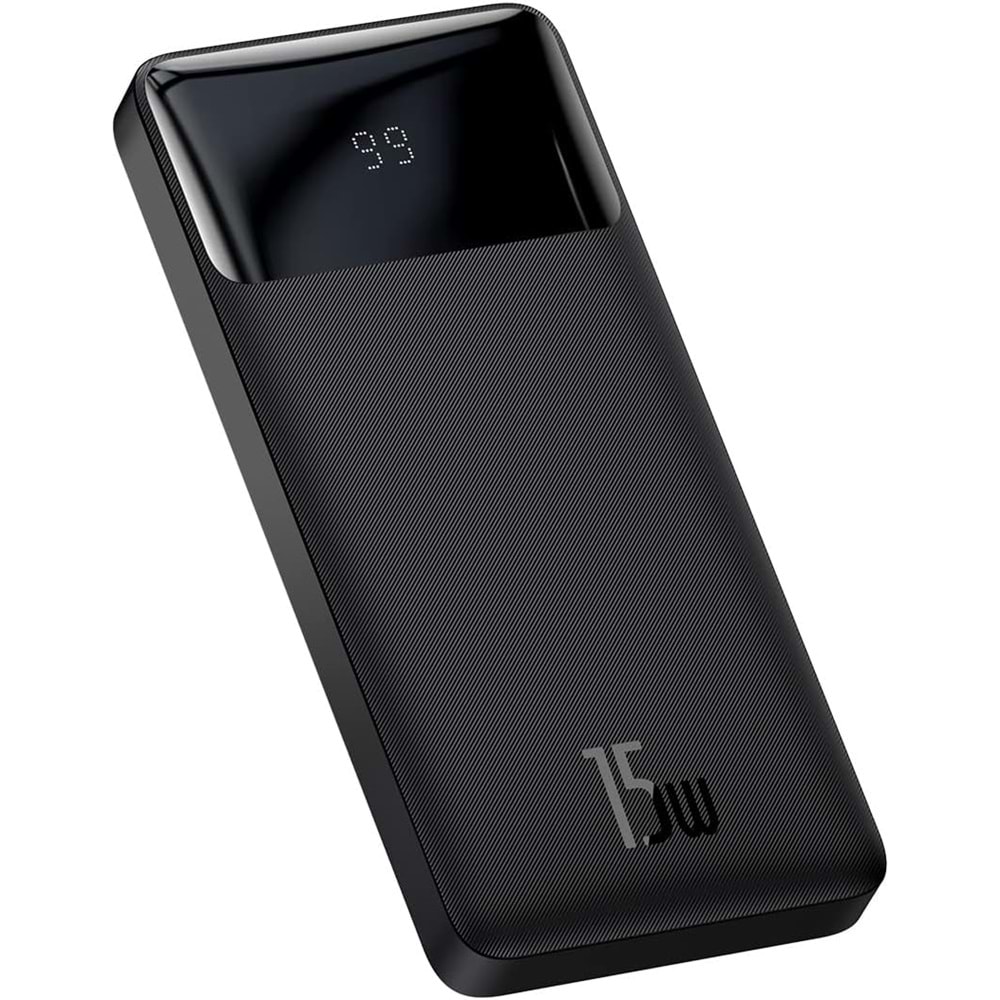 Baseus Bipow Overseas Edition PPBD050001 10.000Mah Digital Display 15W Siyah Powerbank