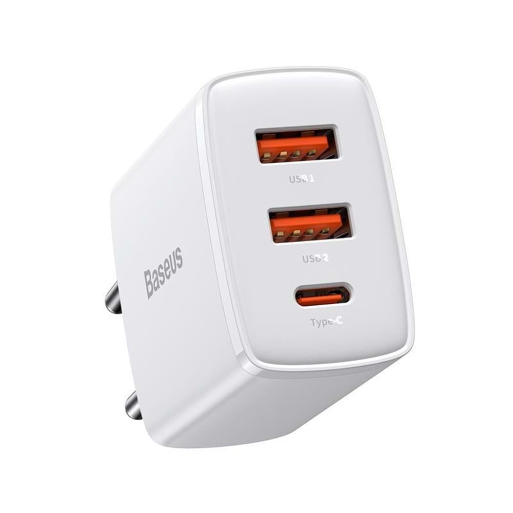 Baseus CCXJ-E02 COMPACT QC 30W Şarj Cihazı(Çıkış:USB X2 Type-C X1)