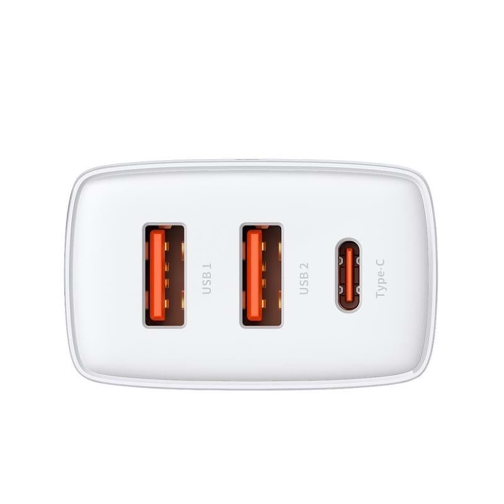 Baseus CCXJ-E02 COMPACT QC 30W Şarj Cihazı(Çıkış:USB X2 Type-C X1)