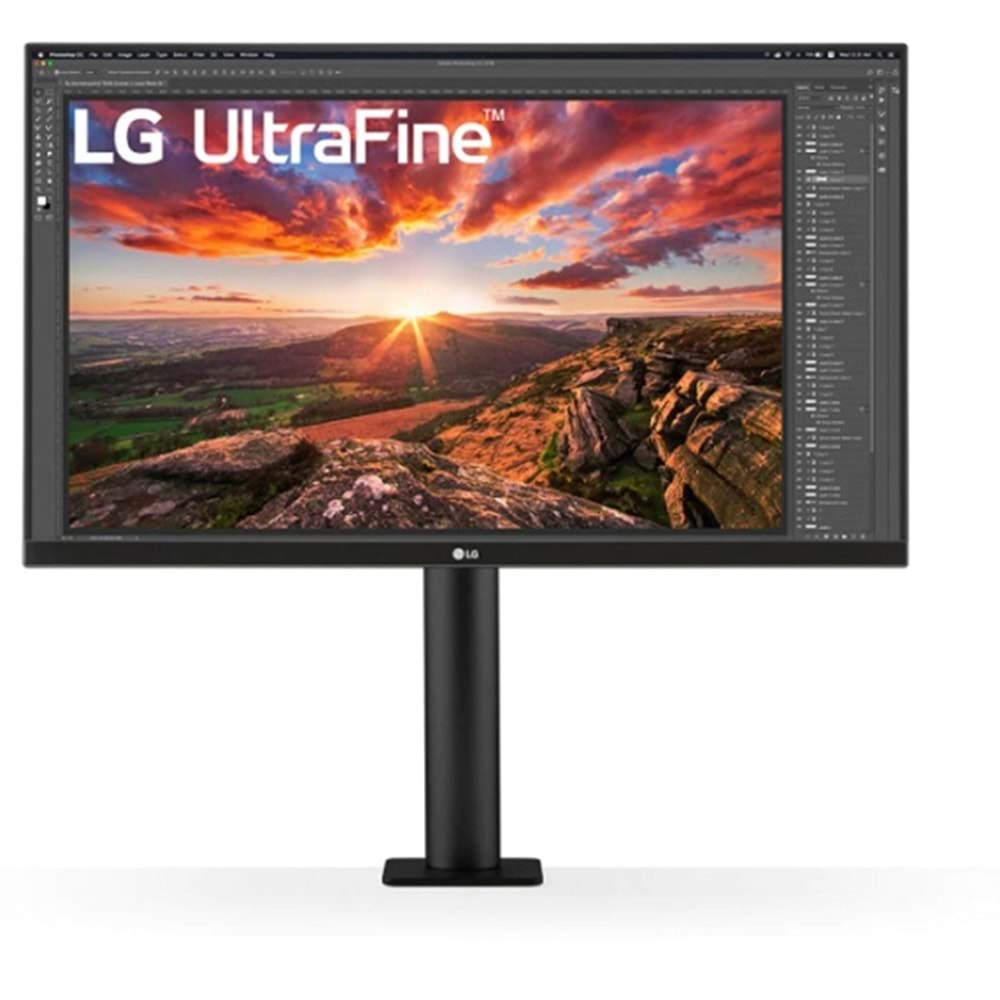 Lg 27UN880-B 5Ms 60Hz 2XHDMI 1XDP USB-C Uhd Ips 4K 3840X2160 Hoparlör Vesa Pivot Siyah 27
