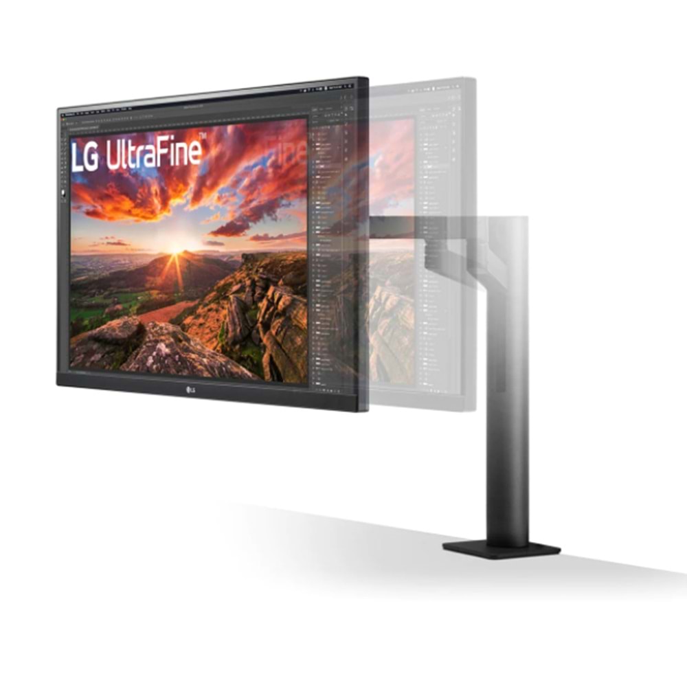 Lg 27UN880-B 5Ms 60Hz 2XHDMI 1XDP USB-C Uhd Ips 4K 3840X2160 Hoparlör Vesa Pivot Siyah 27