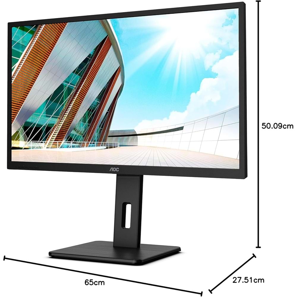 Aoc Q32P2 4Ms 75Hz 2XHDMI 1XDP USB 3.2 Qhd 2560X1440 Hoparlör Pivot Vesa Siyah 31.5