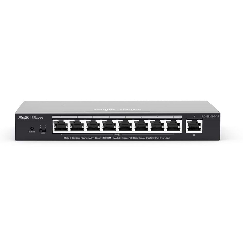 Ruijie RG-ES209GC-P 8 Port 10/100/1000 Mbps Gigabit Switch