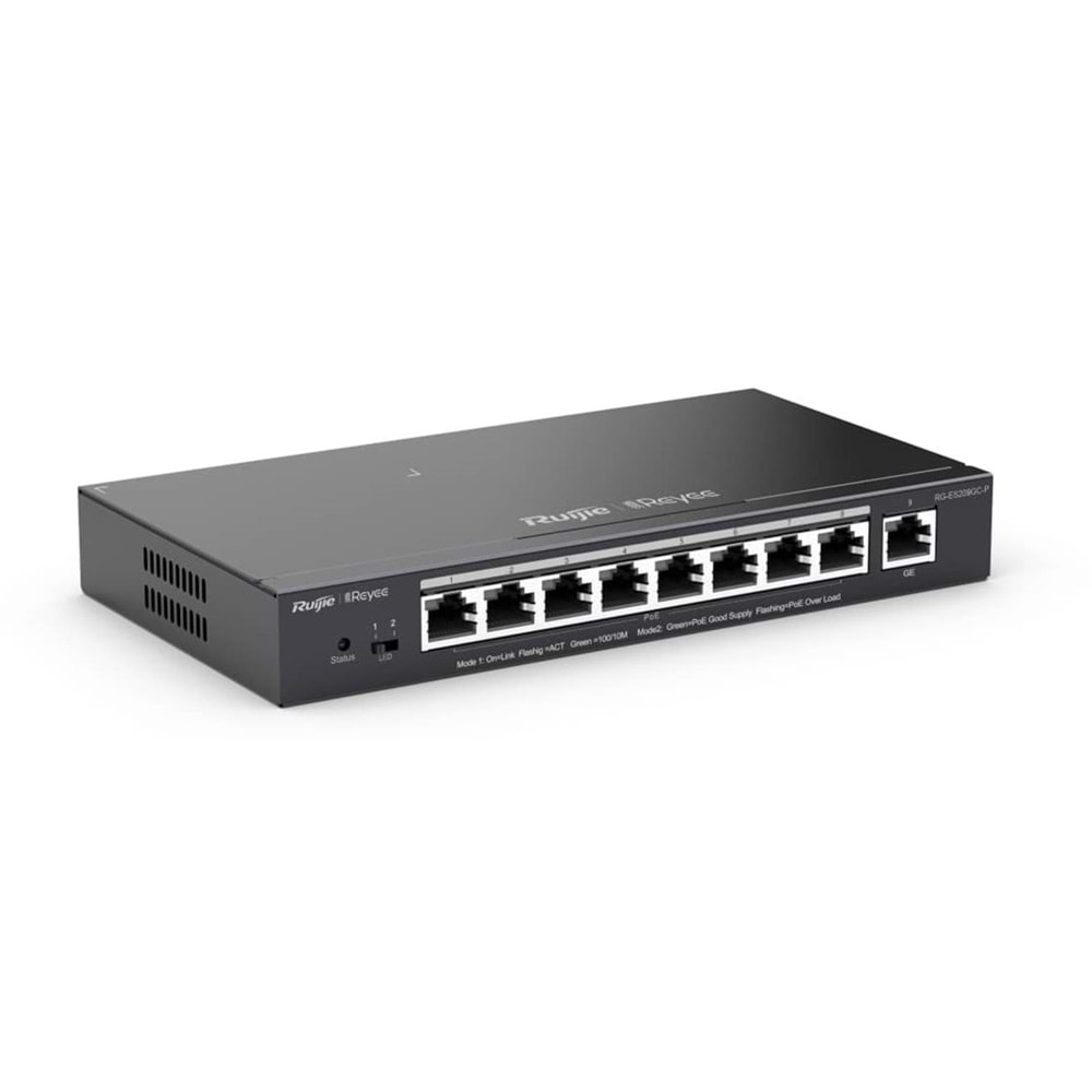Ruijie RG-ES209GC-P 8 Port 10/100/1000 Mbps Gigabit Switch
