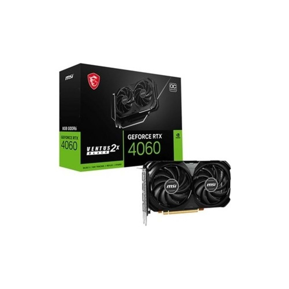 Msi Geforce RTX4060TI VENTUS 2X BLACK 16G OC 16GB GDDR6 1XHDMI 3XDP Ekran Kartı