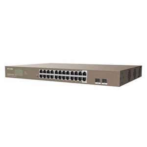 Ip-Com G3326P-24-410W 24 Port Gigabit + 2X1GB SFP Uplink L2 Yönetilebilir 370W Poe Rackmount Switch