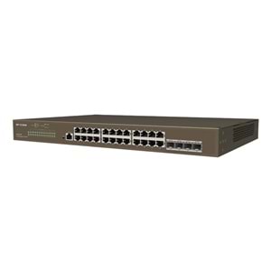 Ip-Com G3328F 24 Port Gigabit + 4X1GB SFP Uplink L2 Cloud Yönetilebilir Rackmount Switch