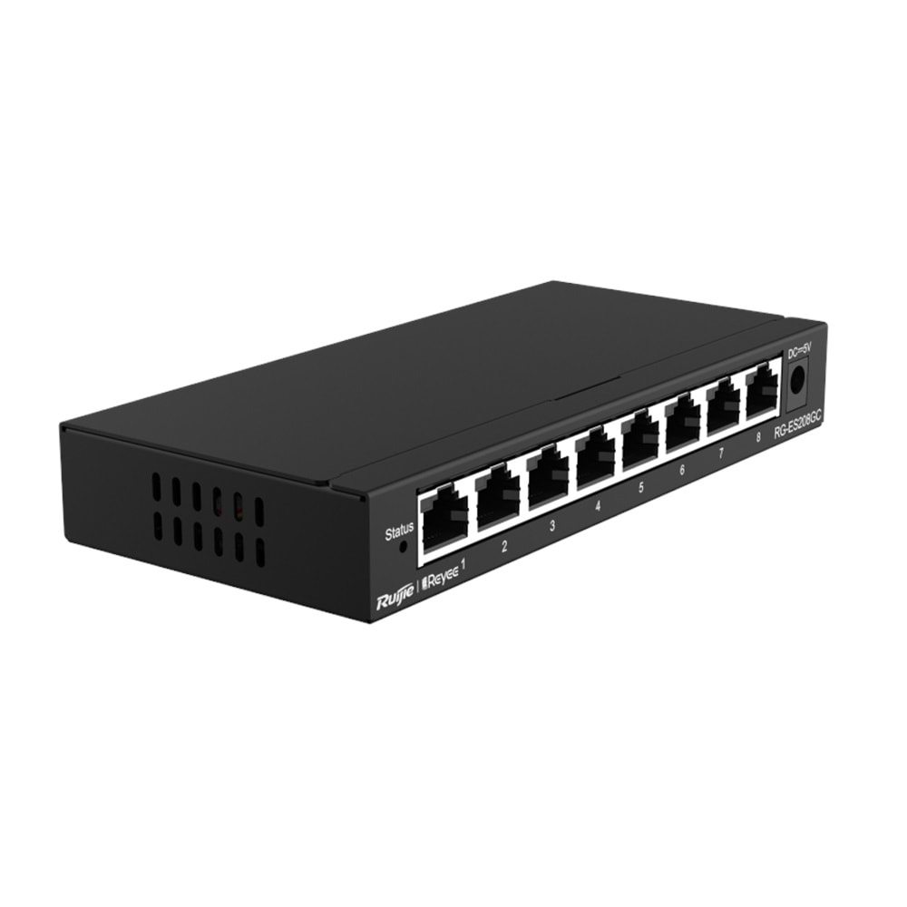 Ruijie Reyee RG-ES208GC 8-Port 10/100/1000 Yönetilebilir Desktop Switch