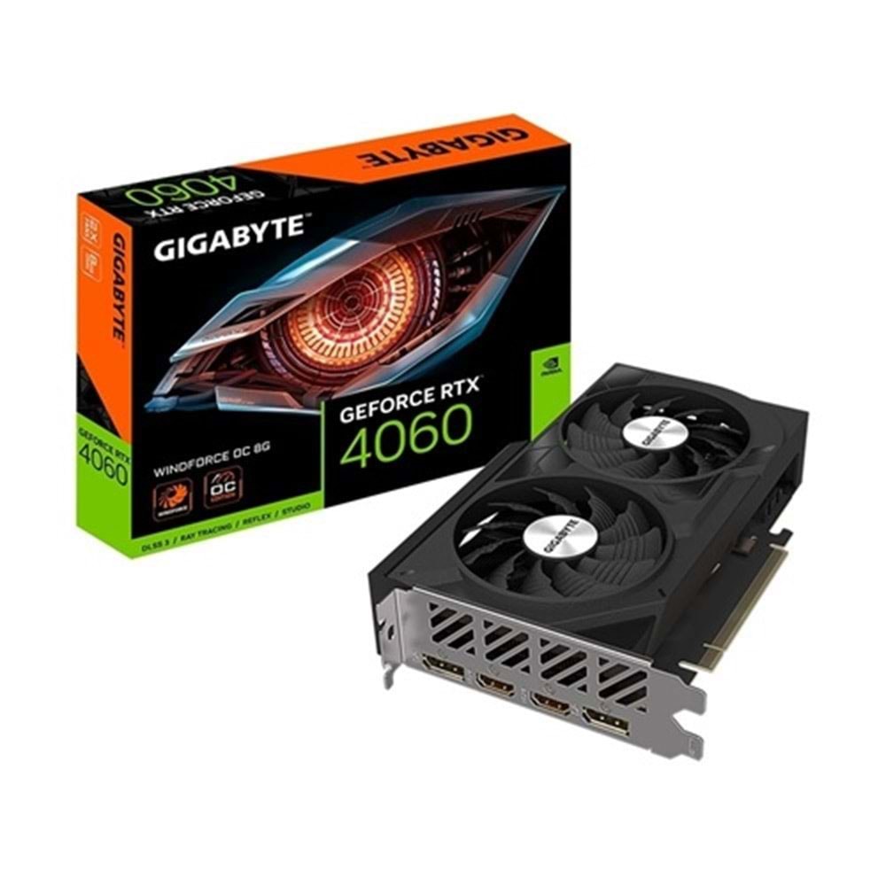 Gigabyte GV-N4060WF2OC-8GD RTX4060 8GB GDDR6 HDMI DP 128BIT