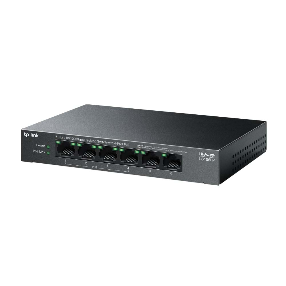 TP-Link LS106LP 6 Port 10/100 Yönetilemez POE Switch