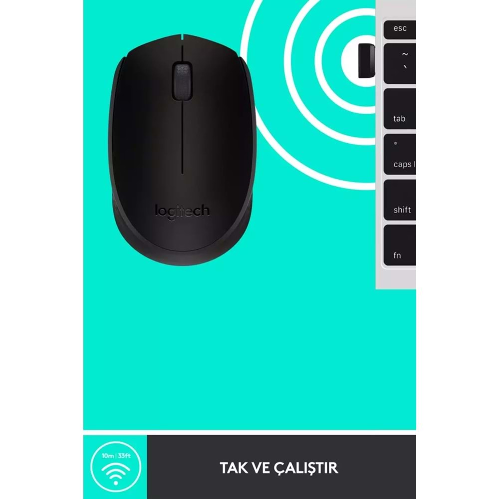 Logitech B170 Nano Mouse Kablosuz Siyah 910-004798