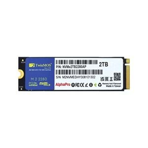 Twinmos 2 TB M.2 PCIE NVME 3600/3250 (NVME2TB2280AP)