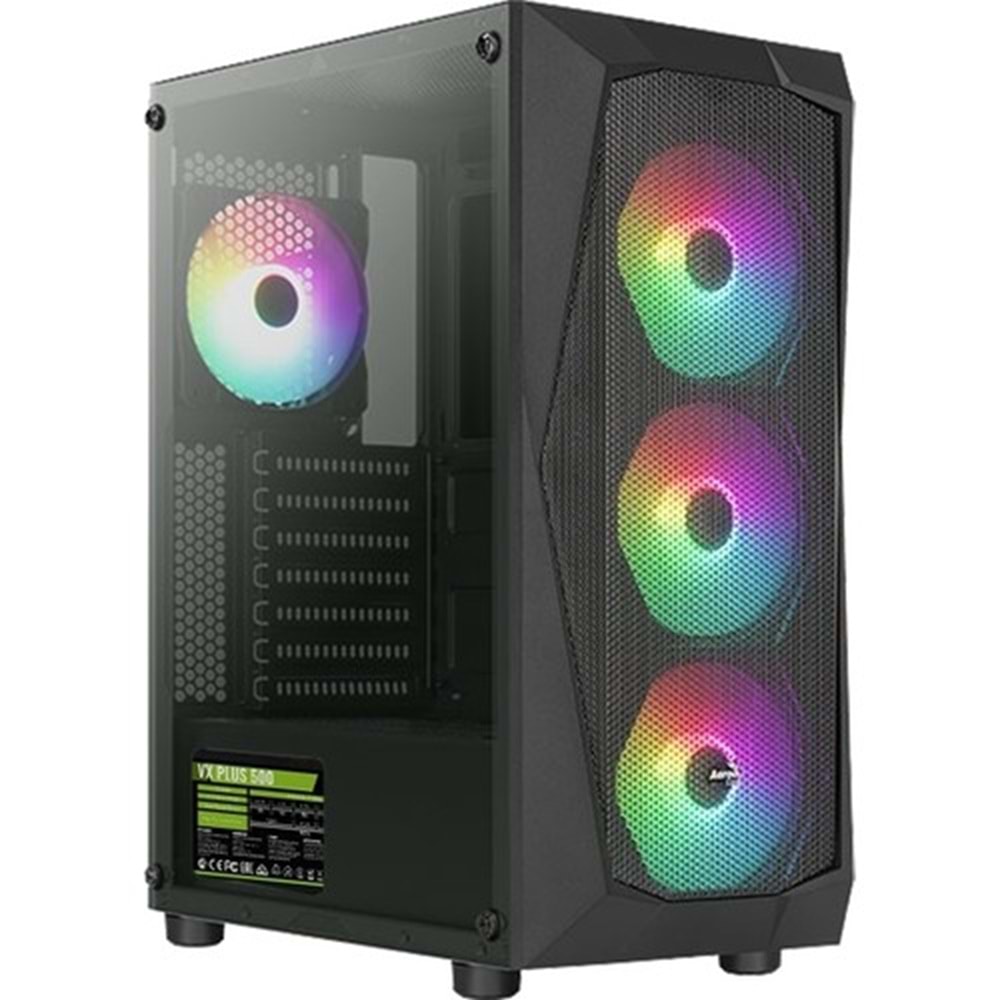 Aerocool 500W (Falcon) Mid Tower FRGB Usb3