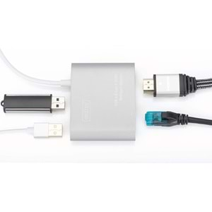 Digitus Type C to HDMI + USB3.0 + Rj45