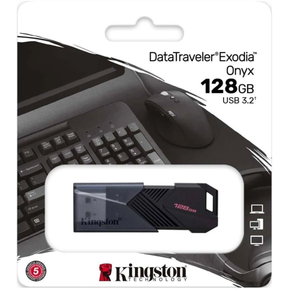 Kingston 128GB Exodia Onyx Usb3.2 Gen1 DTXON/128GB