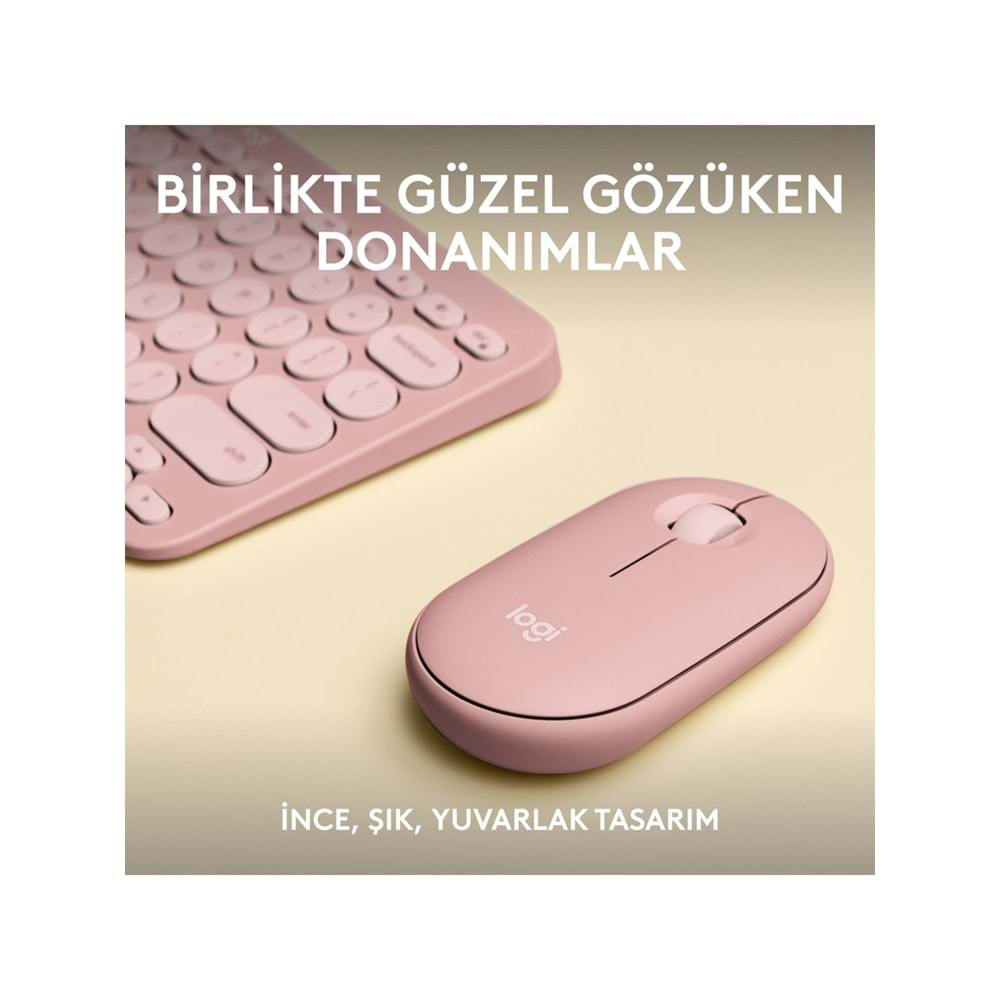 Logitech K380s Pebble Keys 2 BT Klavye Pembe