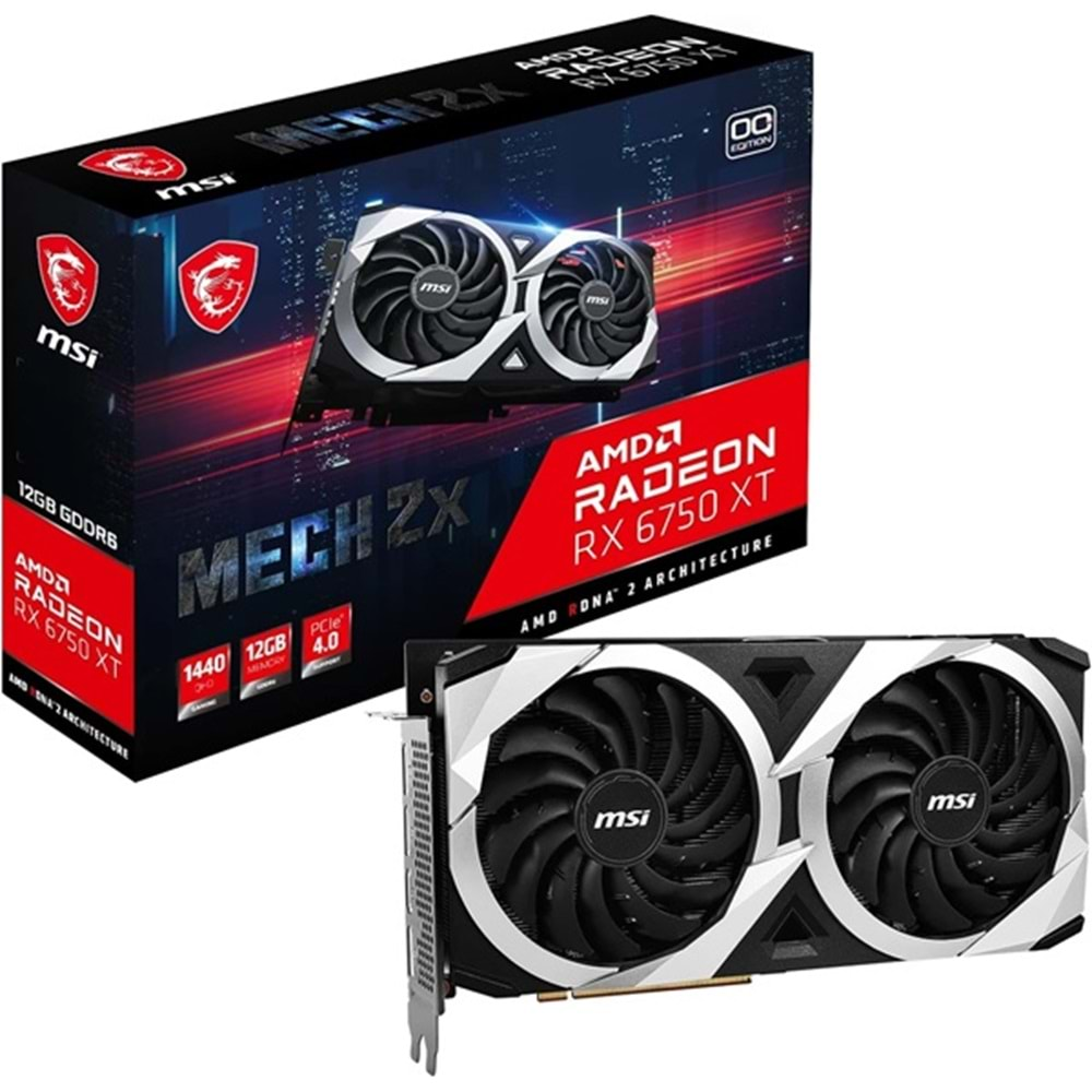 Msi RX 6750 XT 12GB Mech 2X GDDR6 192Bit