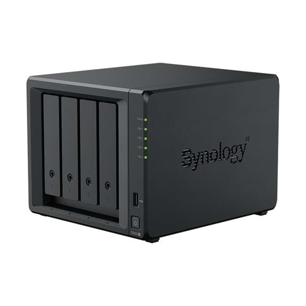 Synology DS423 Celeron Qc- 2 GB Ram- 4-Diskli Nas Server (Disksiz)