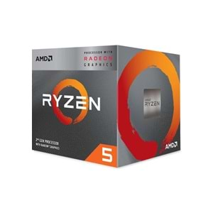 AMD RYZEN 5 3400G 3.7GHZ 4MB 65W AM4 Fanlı