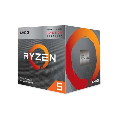 AMD RYZEN 5 3400G 3.7GHZ 4MB 65W AM4 Fanlı