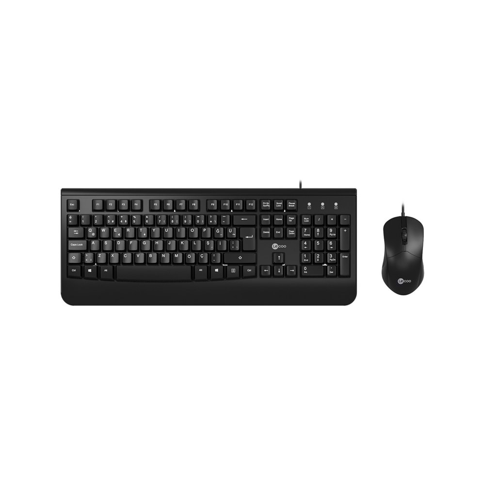 Lenovo Lecoo USB Kablolu TR Q Klavye Mouse Set Siyah CM105-S