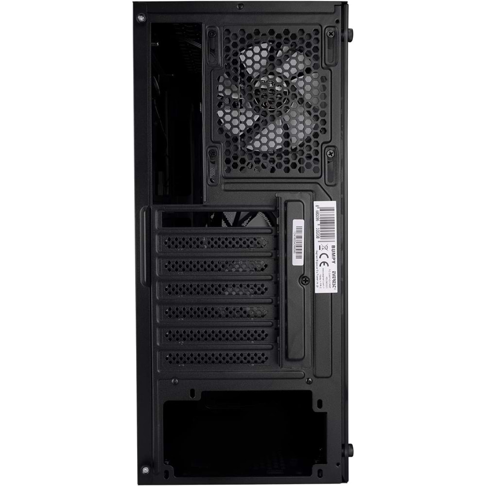 Everest Bumpy PSU Yok 4x12cm ARGB Fanlı Tempered Camlı Gaming Kasa