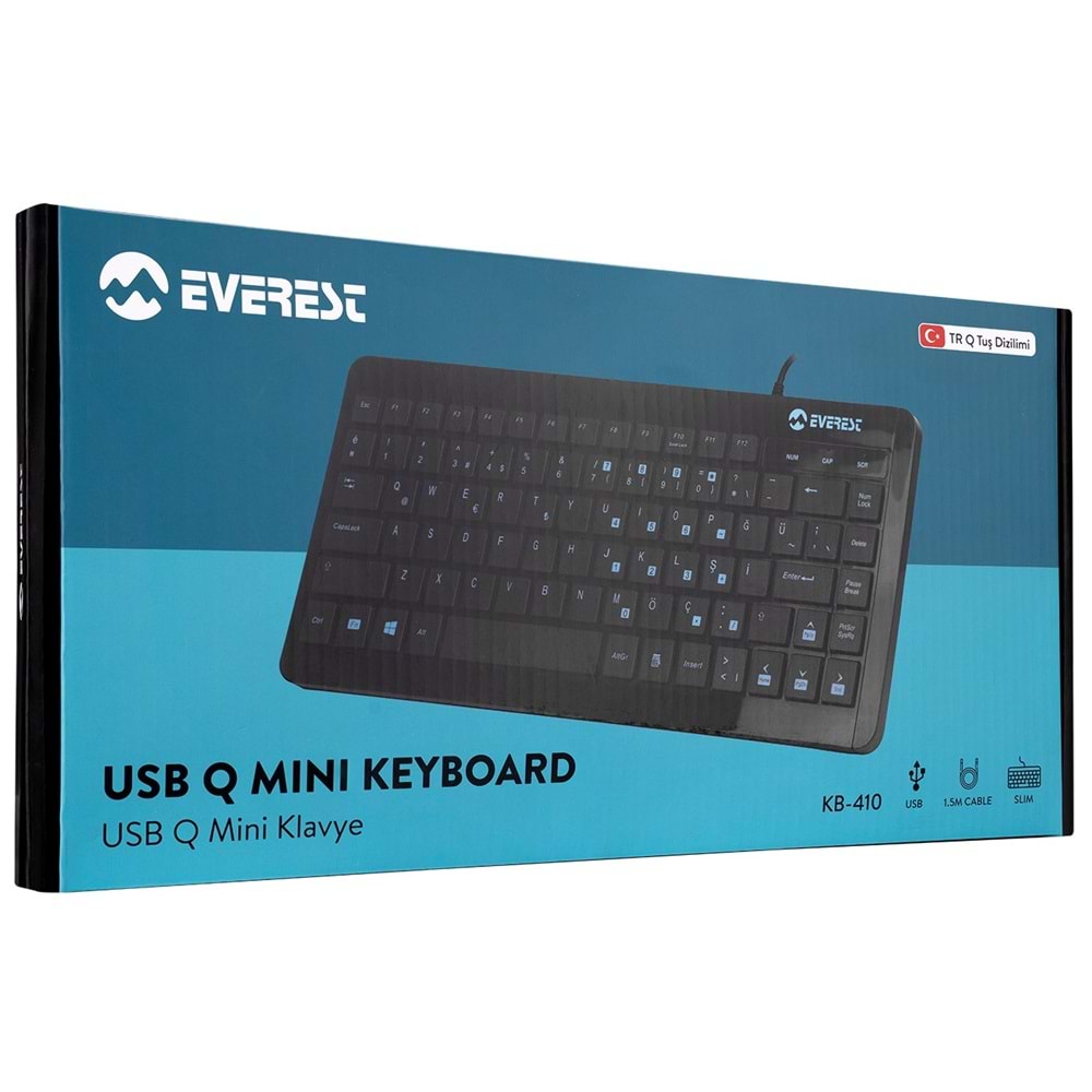 Everest KB-410 Siyah USB Q Mini Klavye